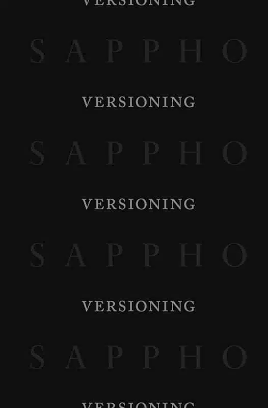 Versioning Sappho Versioning Book cover